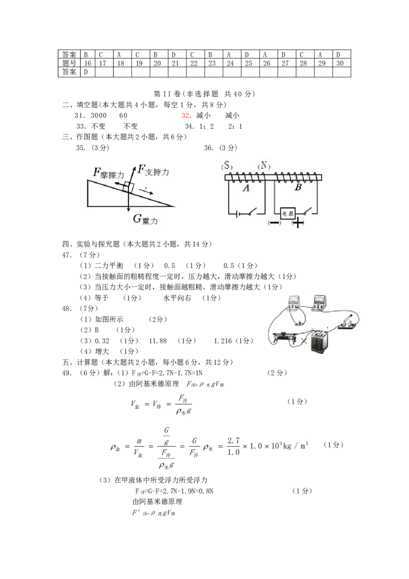 四川省乐山市2018年中考物理真题试题（含答案）_中考真题_4.物理中考真题2015-2024年_2018年中考物理真题223份