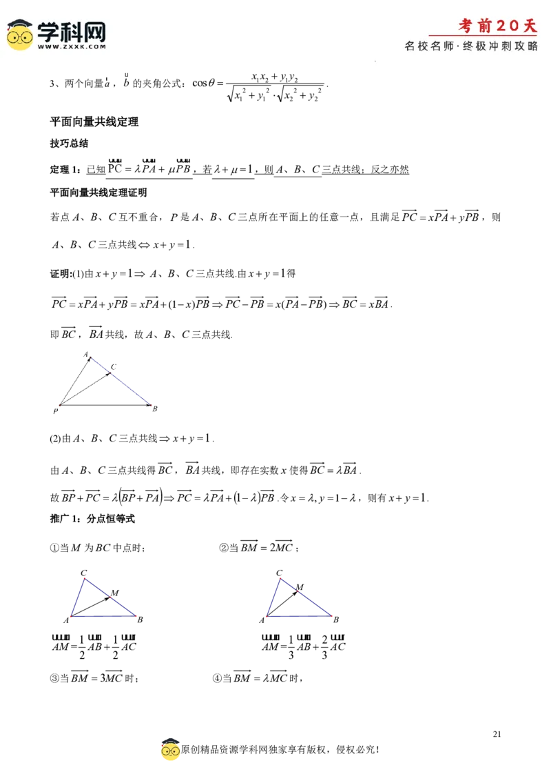 数学（二）-2024年高考考前20天终极冲刺攻略_2024高考押题卷_62024学科网全系列_21学科网高考考前终极攻略_数学-2024年高考考前20天终极冲刺攻略