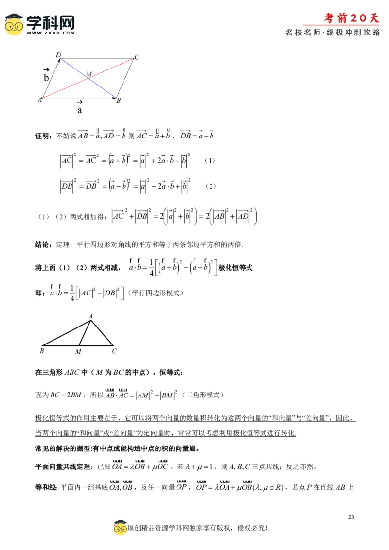 数学（二）-2024年高考考前20天终极冲刺攻略_2024高考押题卷_62024学科网全系列_21学科网高考考前终极攻略_数学-2024年高考考前20天终极冲刺攻略