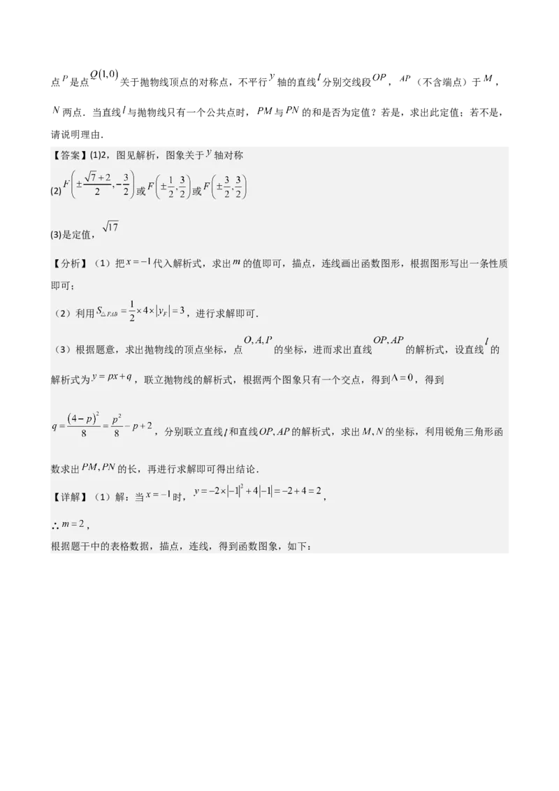 考前突破06二次函数与几何综合题（4大必考题型）解析版_2数学总复习_2025中考复习资料_2025年中考数学一轮知识梳理_考前突破06二次函数与几何综合题（4大必考题型）