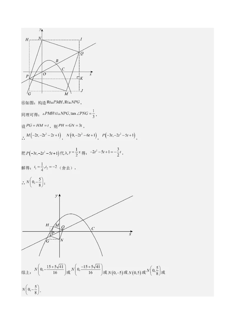 考前突破06二次函数与几何综合题（4大必考题型）解析版_2数学总复习_2025中考复习资料_2025年中考数学一轮知识梳理_考前突破06二次函数与几何综合题（4大必考题型）