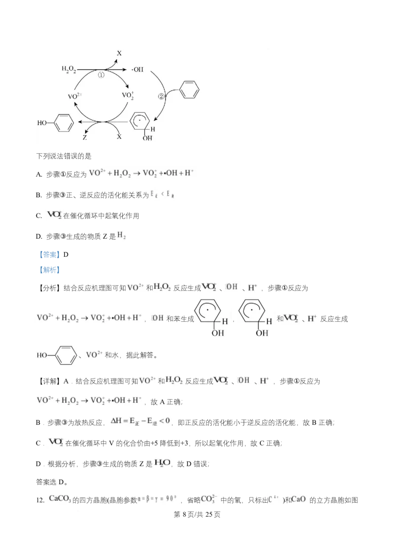 2025年高考化学试卷（四川卷）（解析卷）_四川历年高考真题2008-2025_Word版_2008-2025&middot;（四川）化学高考真题