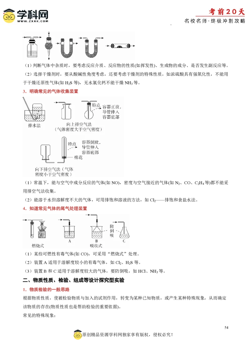 化学（四）-2024年高考考前20天终极冲刺攻略_2024高考押题卷_62024学科网全系列_20学科网高考考前终极攻略_化学-2024年高考考前20天终极冲刺攻略