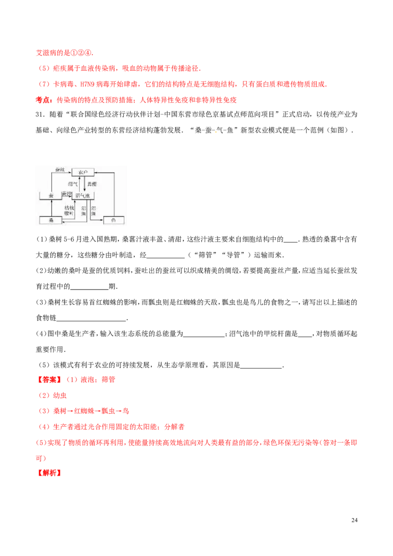山东省东营市2016年中考生物真题（含解析）_8.生物中考真题2015-2024年_2016年全国中考生物74份