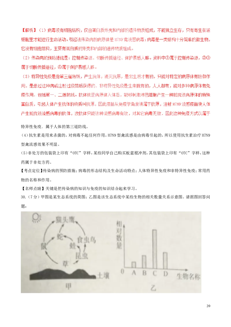 山东省滨州市2017年中考生物真题试题（含解析）_8.生物中考真题2015-2024年_2017年全国中考生物124份