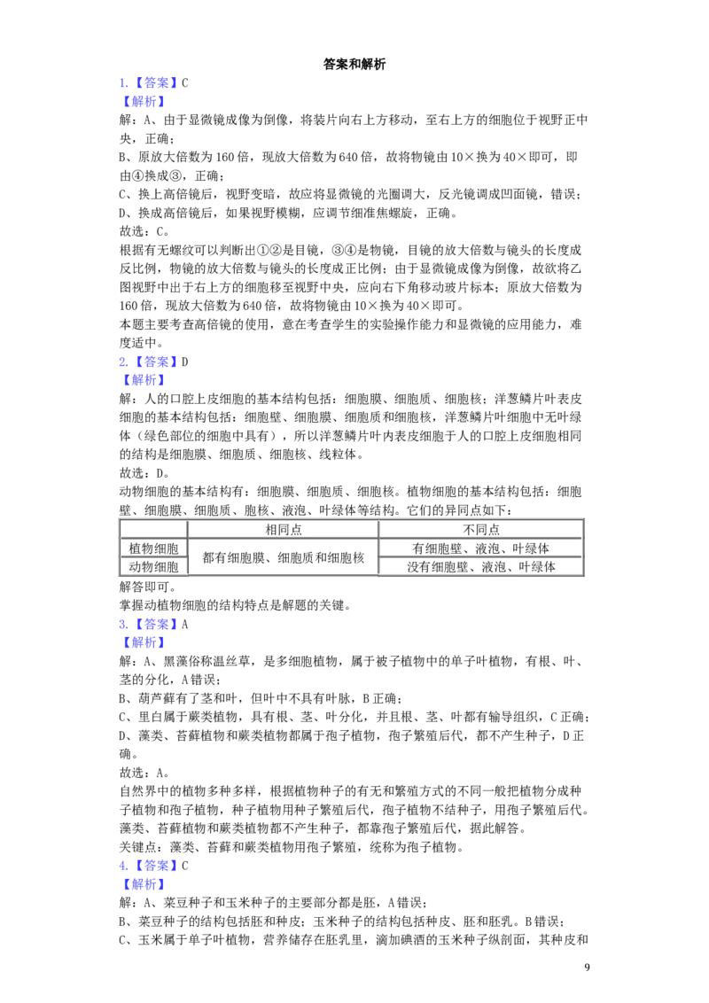 山东省临沂市2019年中考生物真题试题（含解析）_8.生物中考真题2015-2024年_2019年全国中考生物92份