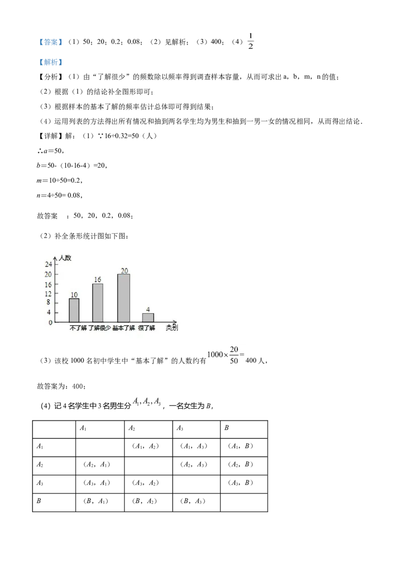 四川省遂宁市2021年中考数学真题（解析版）_中考真题_2.数学中考真题2015-2024年_2021中考数学真题86份_2021四川_遂宁数学