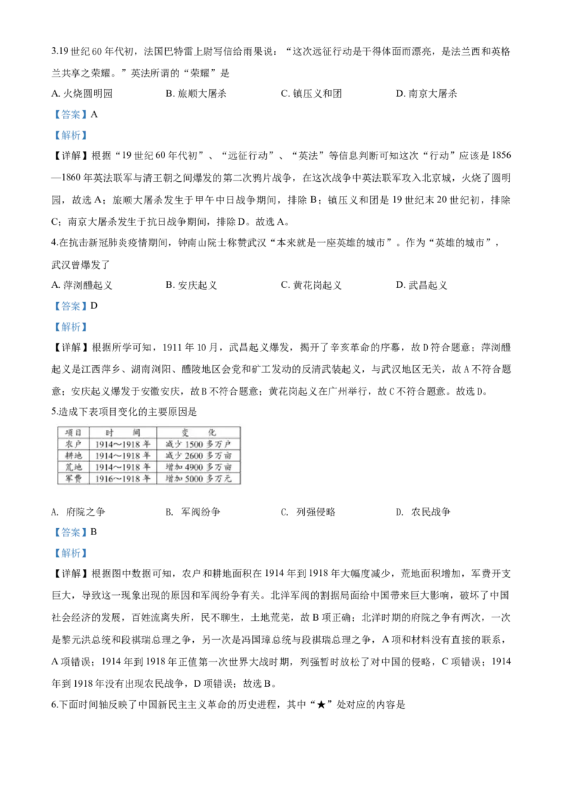 海南省2020年历史中考试题及答案_6.历史中考真题2015-2024年_地区卷_海南中考历史08-21