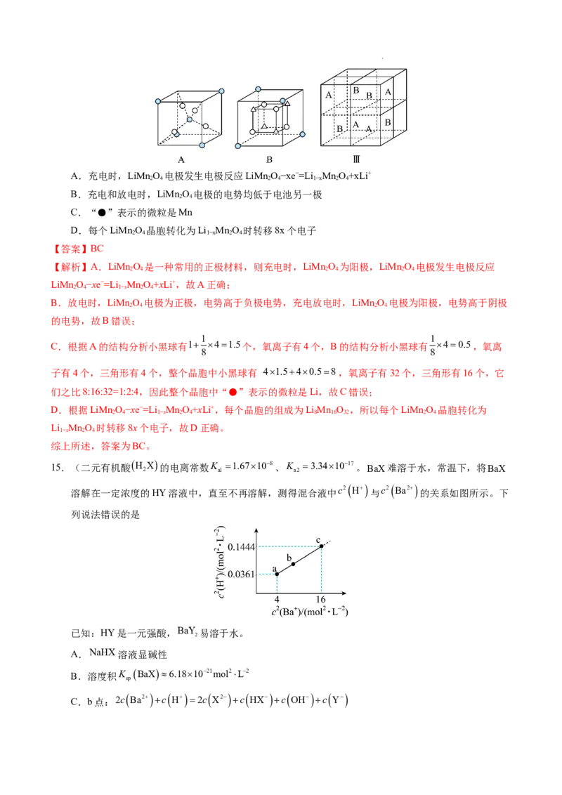 化学（山东卷）（全解全析）_2023高考押题卷_学易金卷-2023学科网押题卷（各科各版本）_2023学科网押题卷-学易金卷-化学_化学（山东卷）-学易金卷：2023年高考考前押题密卷