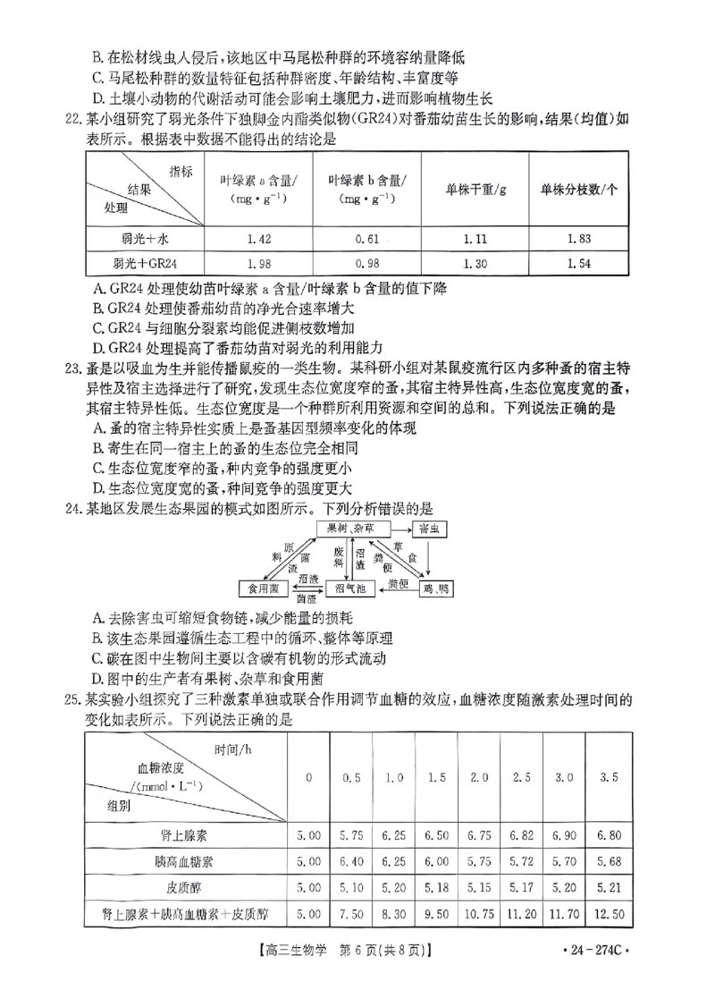 驻马店市2023-2024学年度第一学期期终考试高三生物试题_2024年2月_01每日更新_03号_2024届河南省驻马店市高三上学期期末考试_河南省驻马店市2024届高三上学期期末考试生物