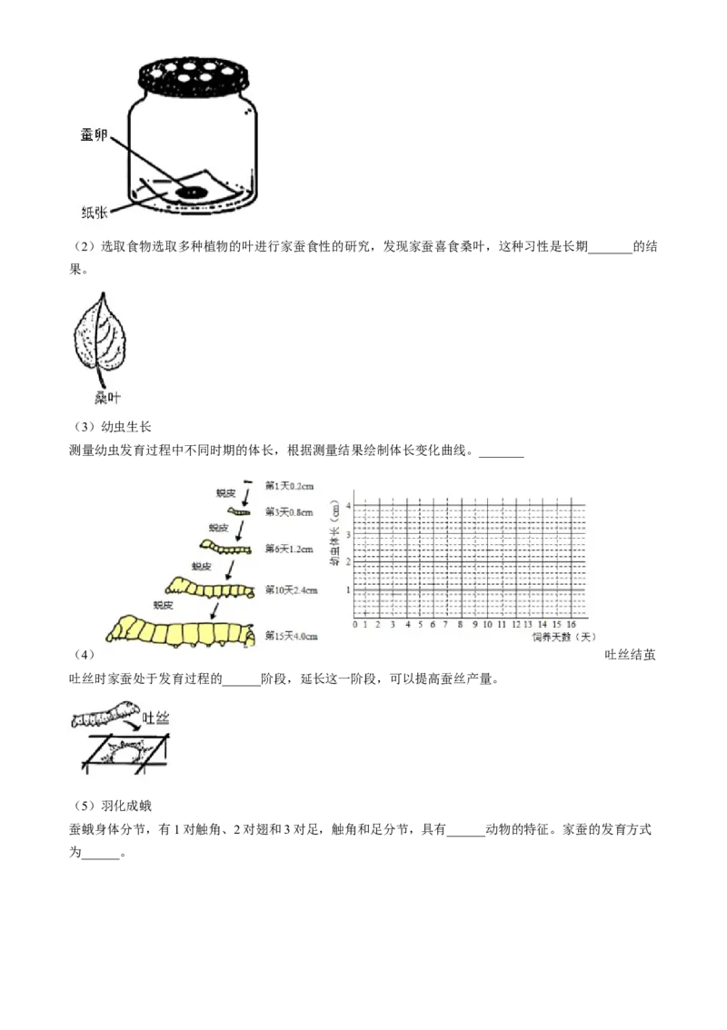 精品解析：2024年福建省中考生物试题（原卷版）_8.生物中考真题2015-2024年_2024年中考生物真题_精品解析：2024年福建省中考生物试题