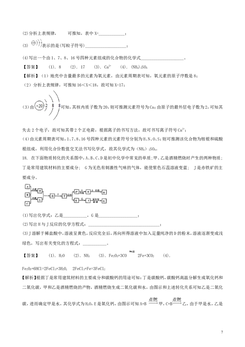 四川省乐山市2018年中考化学真题试题（含解析）_中考真题_5.化学中考真题2015-2024年_2018中考真题卷（277份）