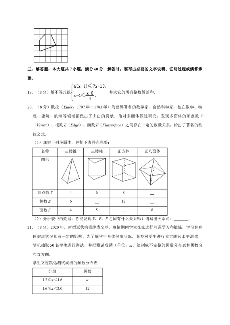 山东省枣庄市2020年中考数学试题（word版，含解析）_中考真题_2.数学中考真题2015-2024年_2020全国多省多地中考数学真题126份