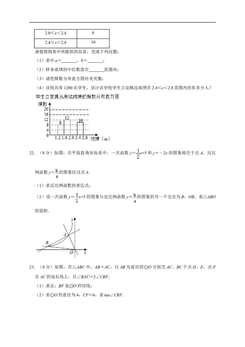 山东省枣庄市2020年中考数学试题（word版，含解析）_中考真题_2.数学中考真题2015-2024年_2020全国多省多地中考数学真题126份