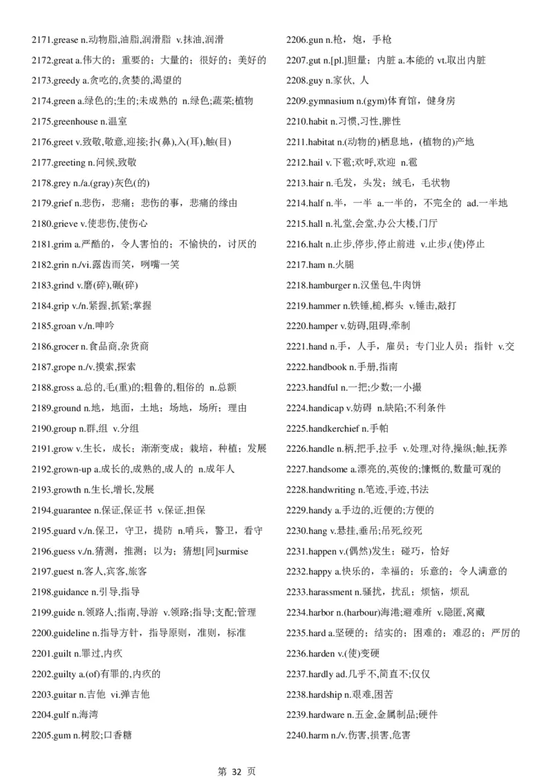 02.考研英语大纲5500词词汇表中英文对照版_考研（英语一二）历年真题_考研英语（一）历年真题&mdash;&mdash;1980-2025_0-考研英语大纲词汇5500_02.默写版