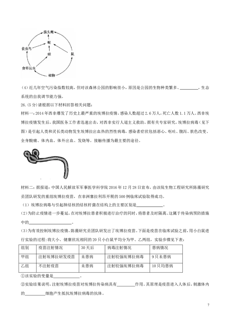 山东省德州市2017年中考生物真题试题（含答案）_8.生物中考真题2015-2024年_2017年全国中考生物124份