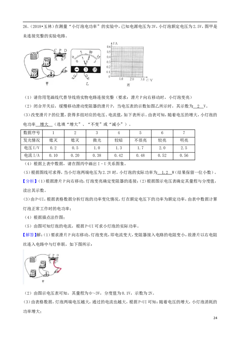 广西玉林市2018年中考物理真题试题（含解析）_中考真题_4.物理中考真题2015-2024年_2018年中考物理真题223份