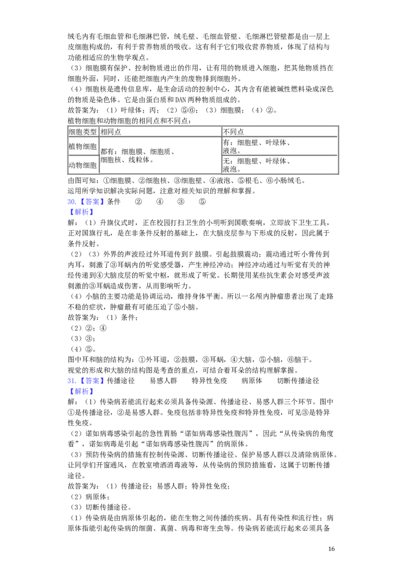 湖南省长沙市2019年中考生物真题试题（含解析）_8.生物中考真题2015-2024年_2019年全国中考生物92份