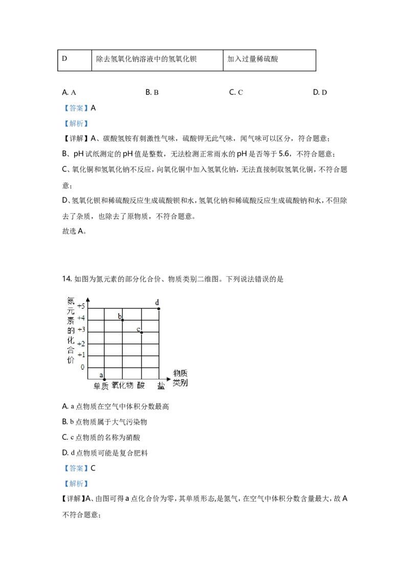 2021年重庆市中考化学B卷试卷(含答案)_中考真题_5.化学中考真题2015-2024年_地区卷_重庆中考化学08-22