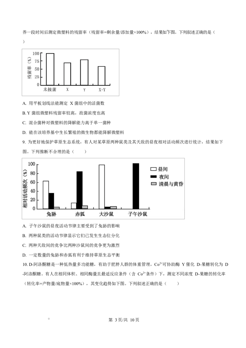 2025年高考生物试卷（四川卷）（空白卷）_四川历年高考真题2008-2025_Word版_2008-2025&middot;（四川）生物高考真题