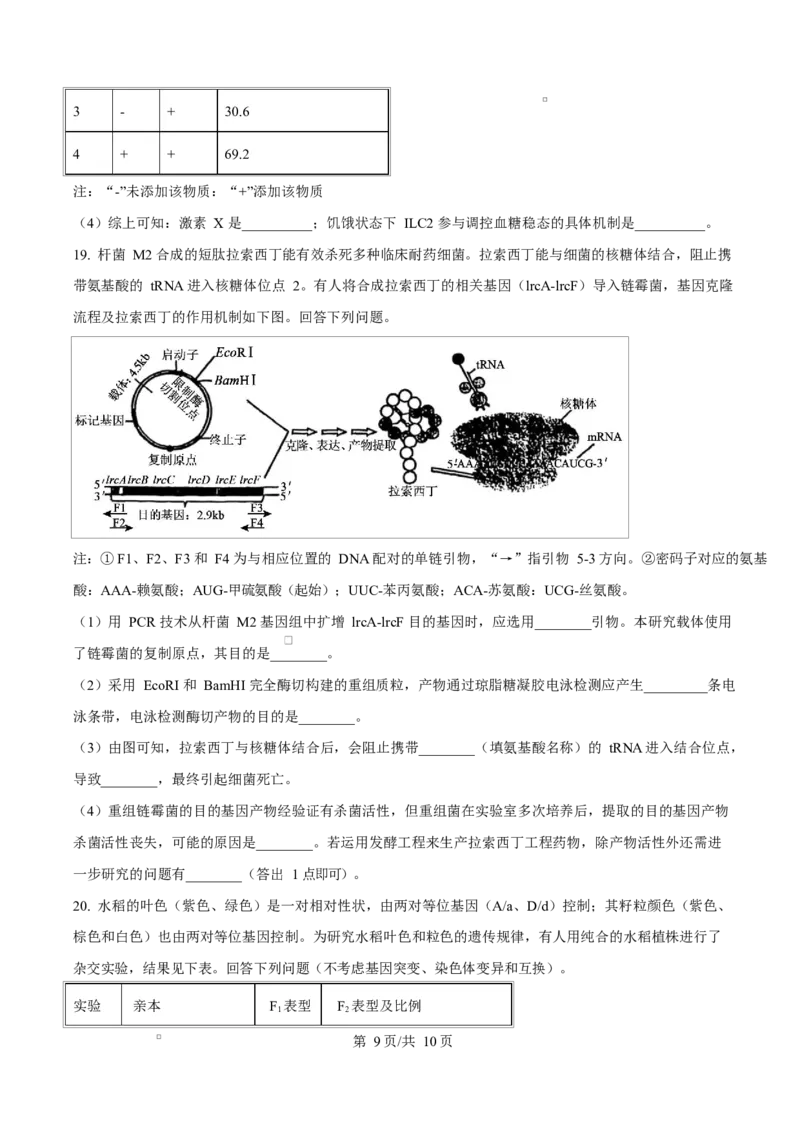2025年高考生物试卷（四川卷）（空白卷）_四川历年高考真题2008-2025_Word版_2008-2025&middot;（四川）生物高考真题