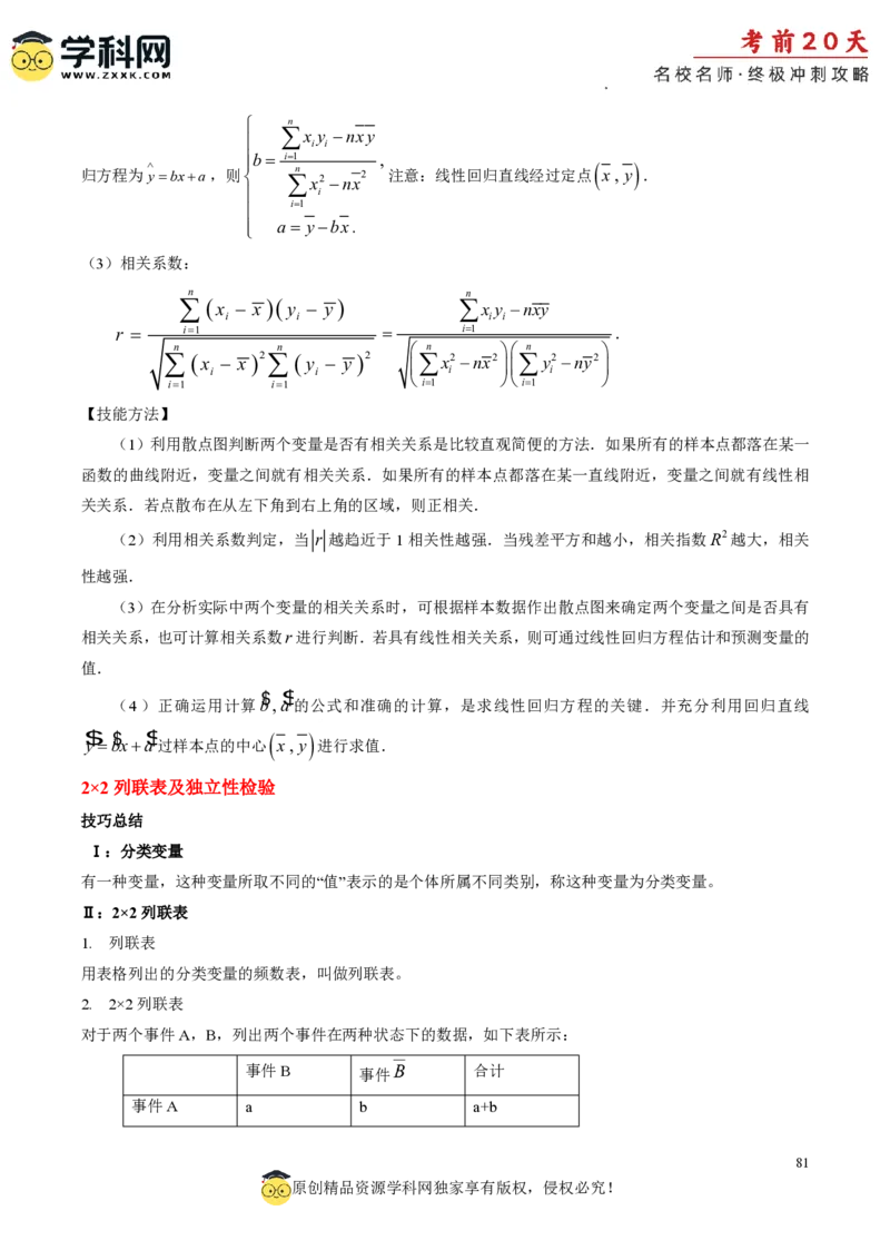 数学（三）-2024年高考考前20天终极冲刺攻略_2024高考押题卷_62024学科网全系列_21学科网高考考前终极攻略_数学-2024年高考考前20天终极冲刺攻略