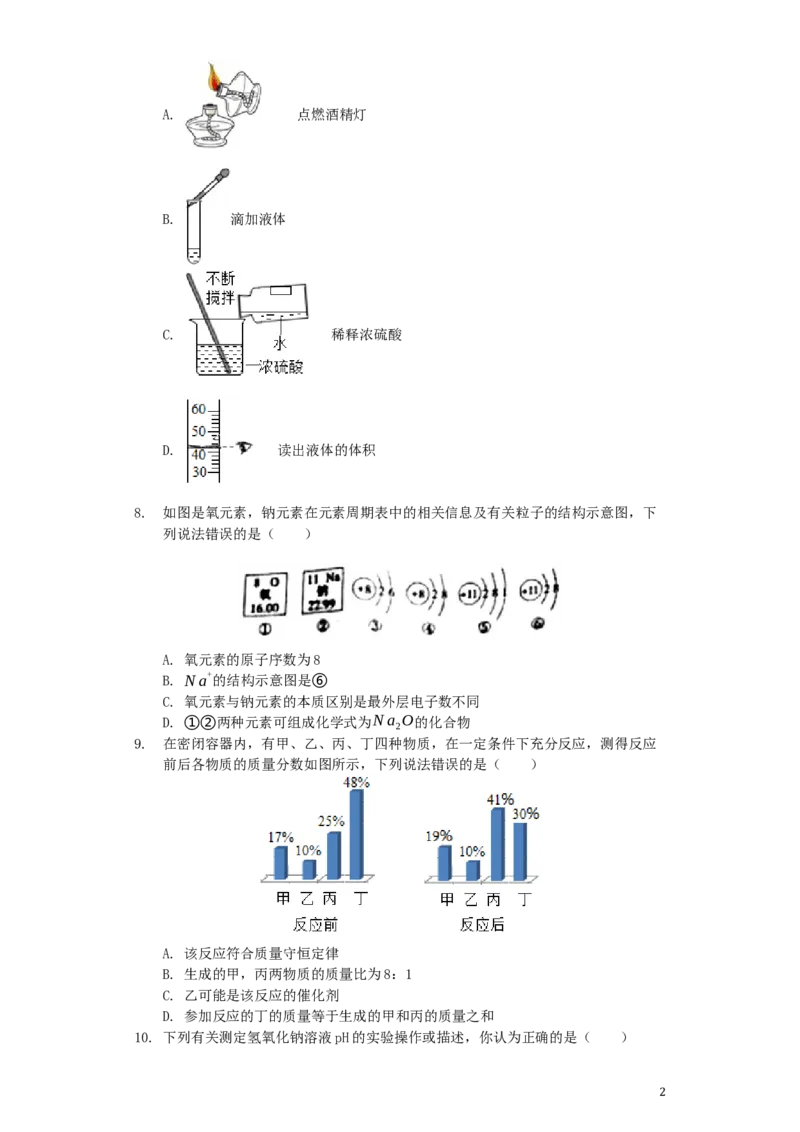 山东省滨州市2019年中考化学真题试题（含解析）_中考真题_5.化学中考真题2015-2024年_2019中考真题卷（140份）