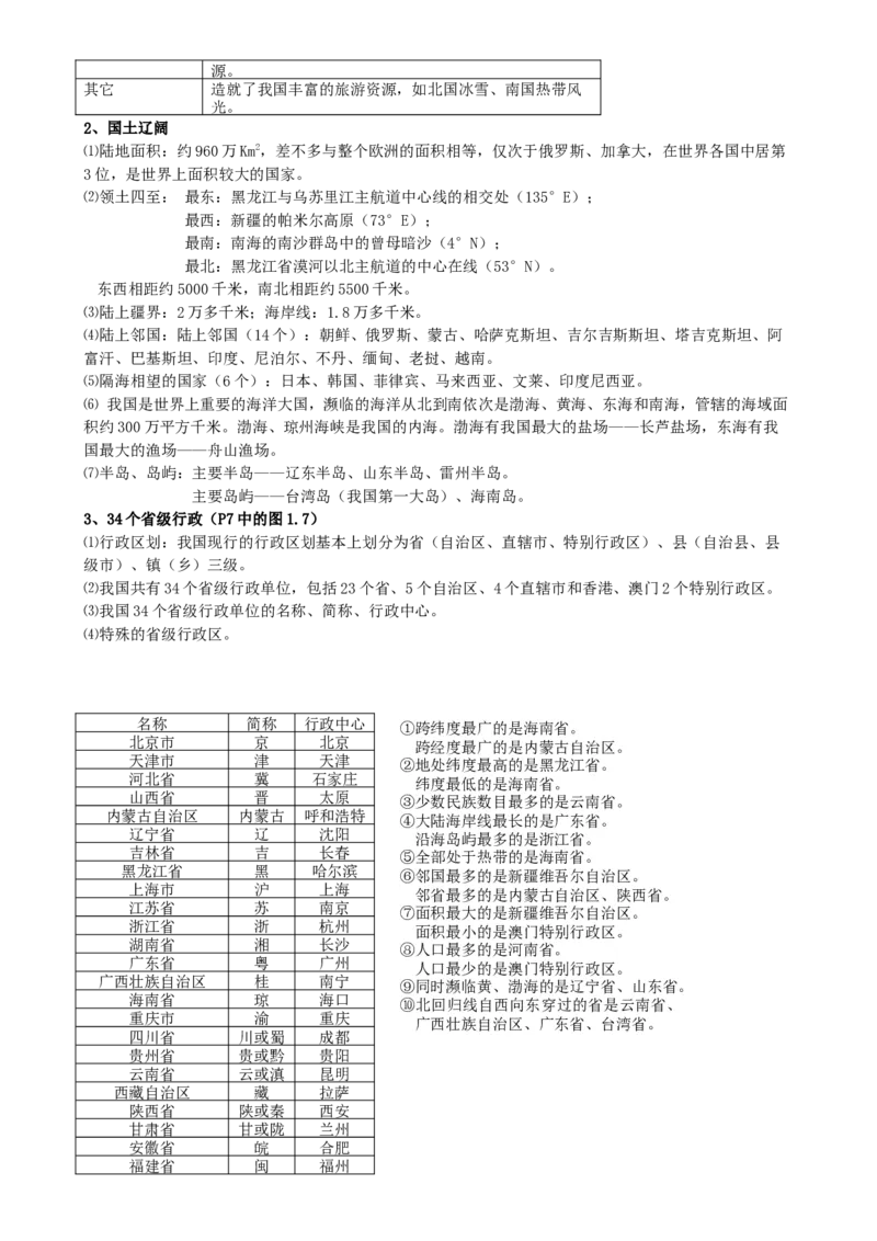 00初中地理知识点归纳汇总_河北省历年中考真题_地理历年中考真题