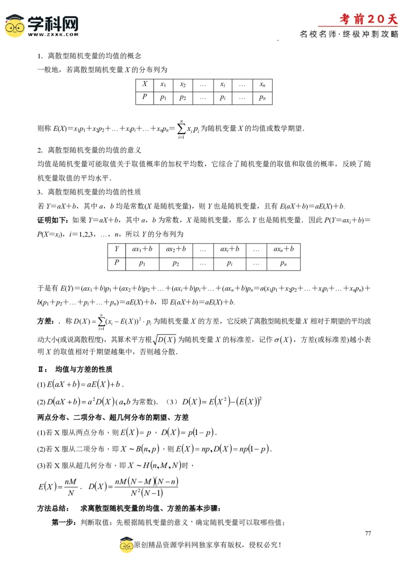 数学（三）-2024年高考考前20天终极冲刺攻略_2024高考押题卷_62024学科网全系列_20学科网高考考前终极攻略_数学-2024年高考考前20天终极冲刺攻略