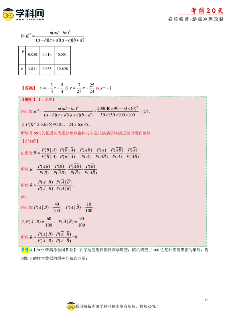 数学（三）-2024年高考考前20天终极冲刺攻略_2024高考押题卷_62024学科网全系列_20学科网高考考前终极攻略_数学-2024年高考考前20天终极冲刺攻略
