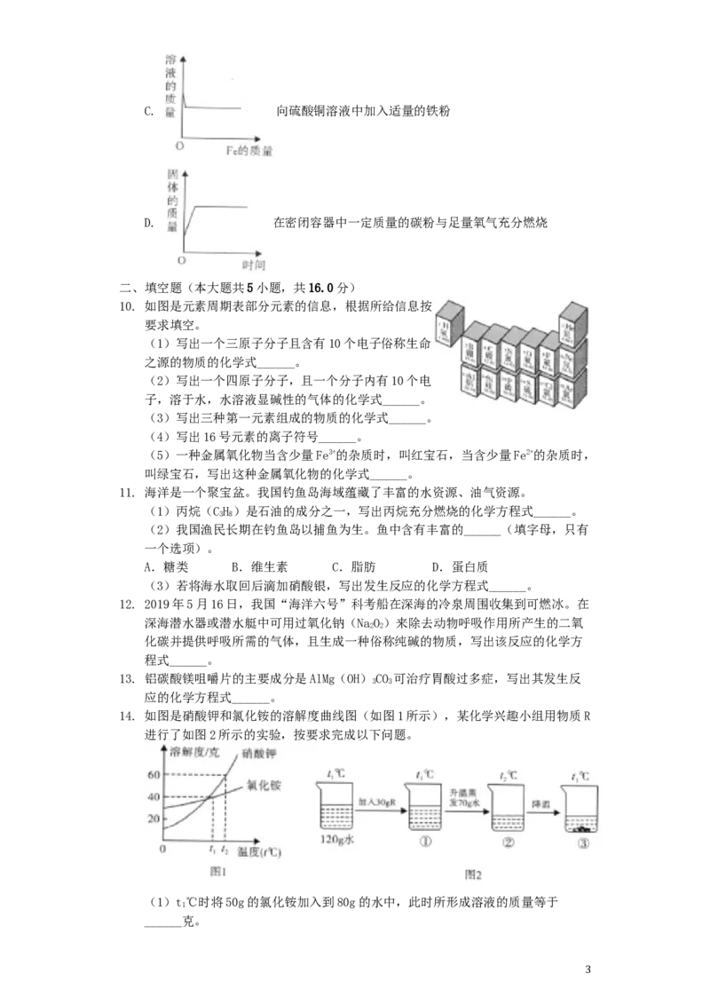 四川省凉山州2019年中考化学真题试题（含解析）_中考真题_5.化学中考真题2015-2024年_2019中考真题卷（140份）