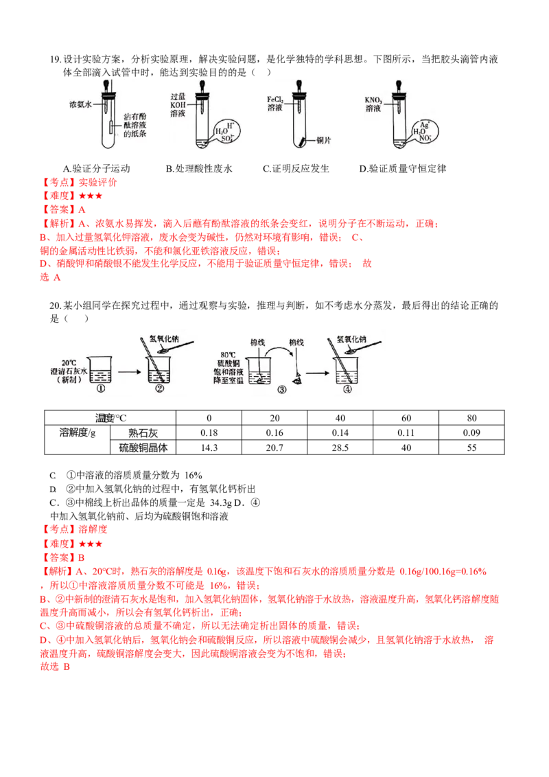 2021年山西省中考化学试题（解析版）_中考真题_5.化学中考真题2015-2024年_地区卷_山西中考化学2008---2021年（山西省统一试卷）