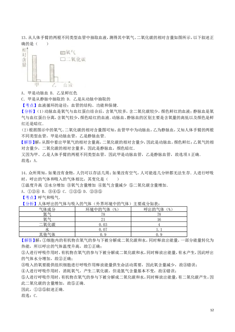 山东省滨州市2016年中考生物真题试题（含解析）_8.生物中考真题2015-2024年_2016年全国中考生物74份
