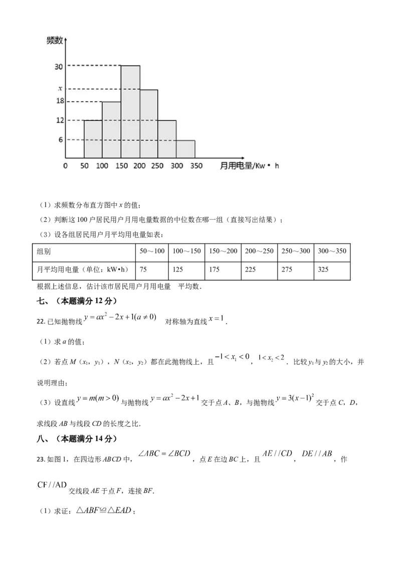 安徽省2021年中考数学真题（原卷版）_中考真题_2.数学中考真题2015-2024年_2021中考数学真题86份_2021安徽_安徽数学