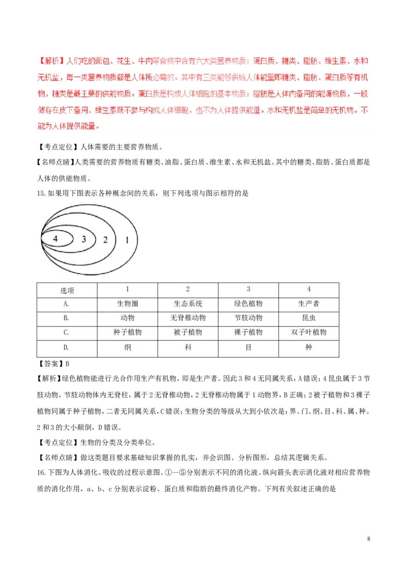 江苏省苏州市2017年中考生物真题试题（含解析）_8.生物中考真题2015-2024年_2017年全国中考生物124份