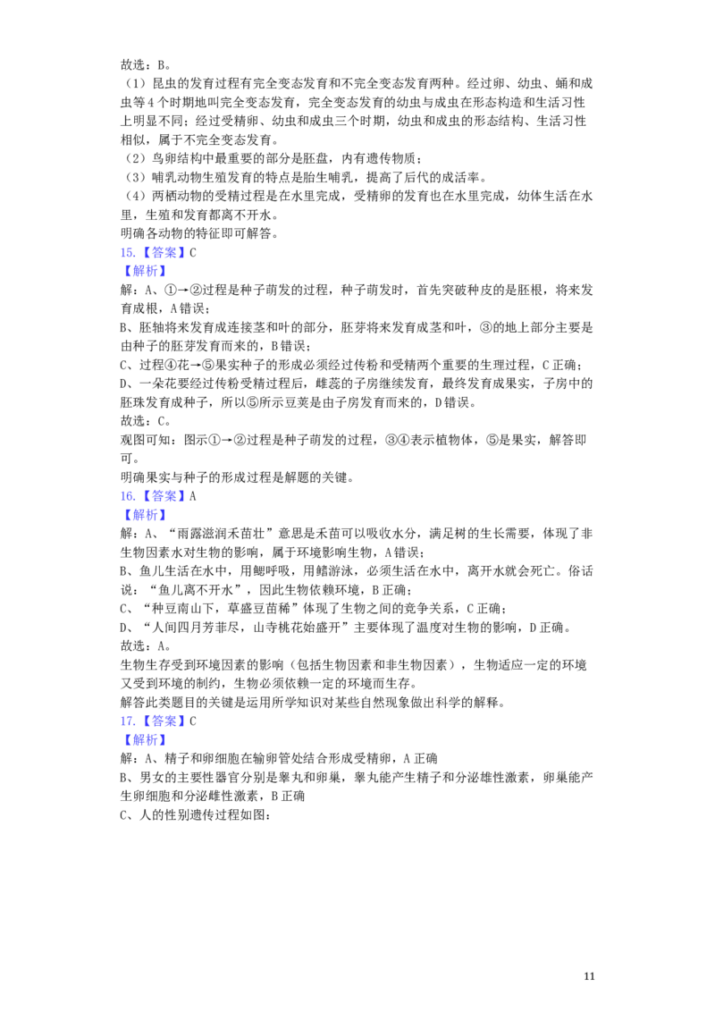 山东省菏泽市2019年中考生物真题试题（含解析）_8.生物中考真题2015-2024年_2019年全国中考生物92份