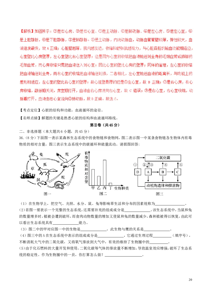 山东省青岛市2017年中考生物真题试题（含解析）_8.生物中考真题2015-2024年_2017年全国中考生物124份