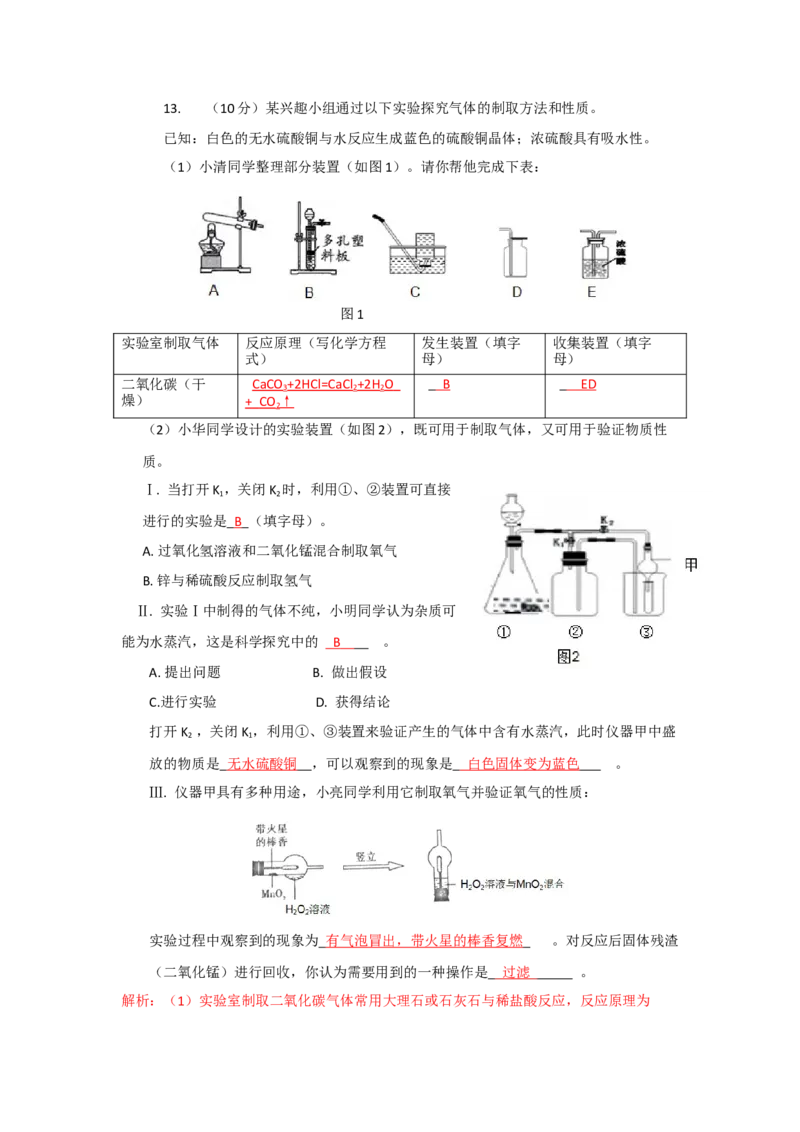 山东省枣庄市2021年中考化学试题（解析版）_中考真题_5.化学中考真题2015-2024年_地区卷_山东省_山东枣庄化学09-21