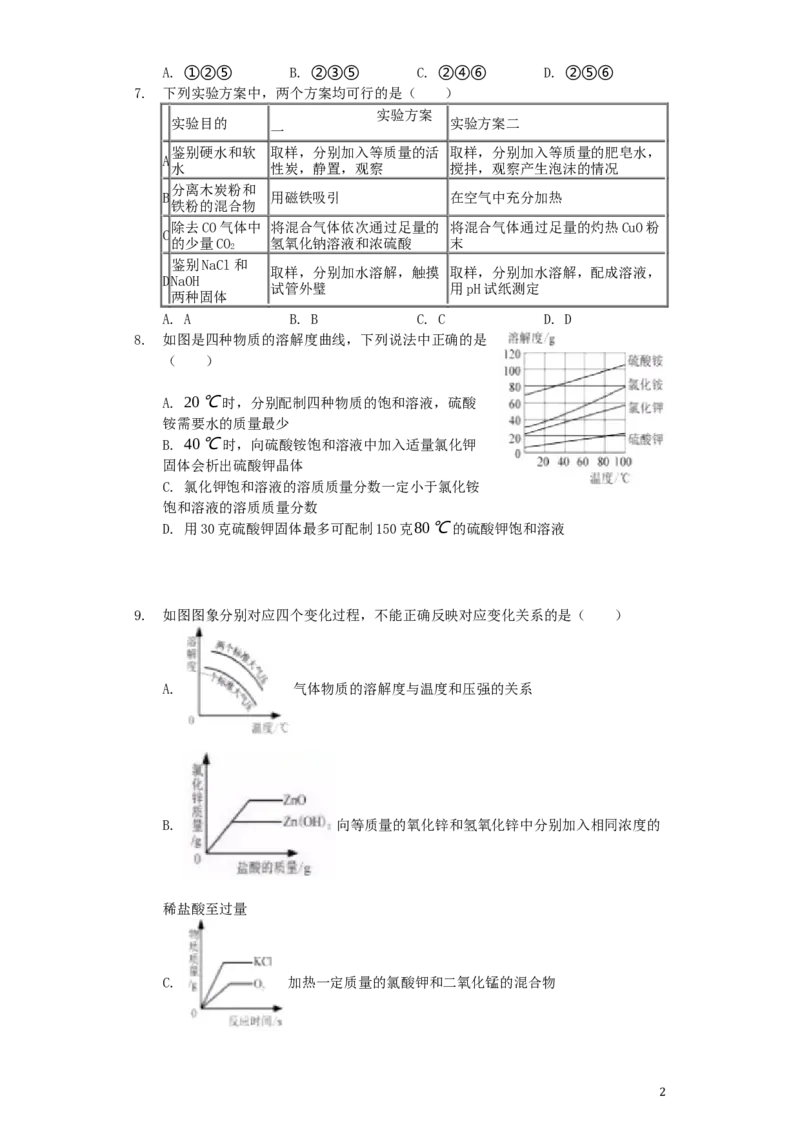 内蒙古呼和浩特市2019年中考化学真题试题（含解析）(1)_中考真题_5.化学中考真题2015-2024年_2019中考真题卷（140份）