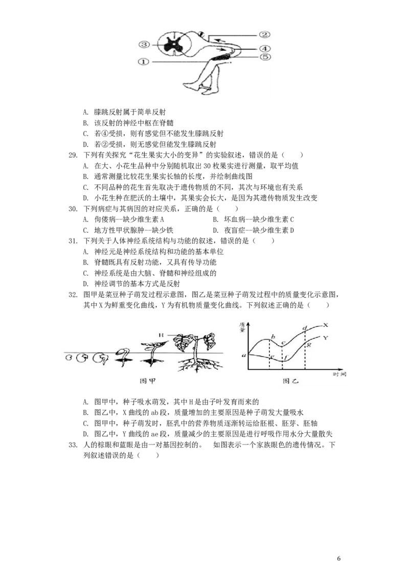 山东省青岛市2019年中考生物真题试题（含解析）_8.生物中考真题2015-2024年_2019年全国中考生物92份