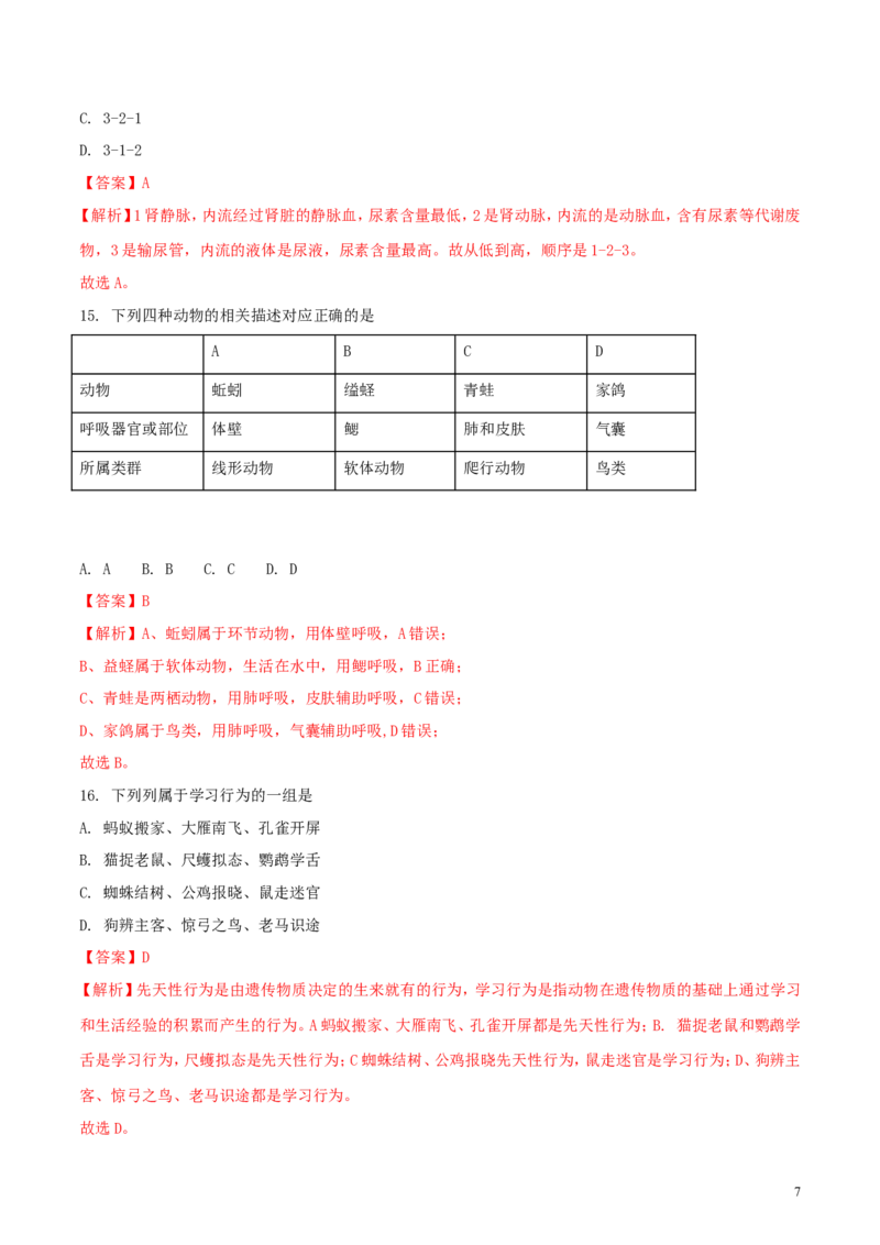 山东省临沂市2018年中考生物真题试题（含解析）_8.生物中考真题2015-2024年_2018年全国中考生物141份