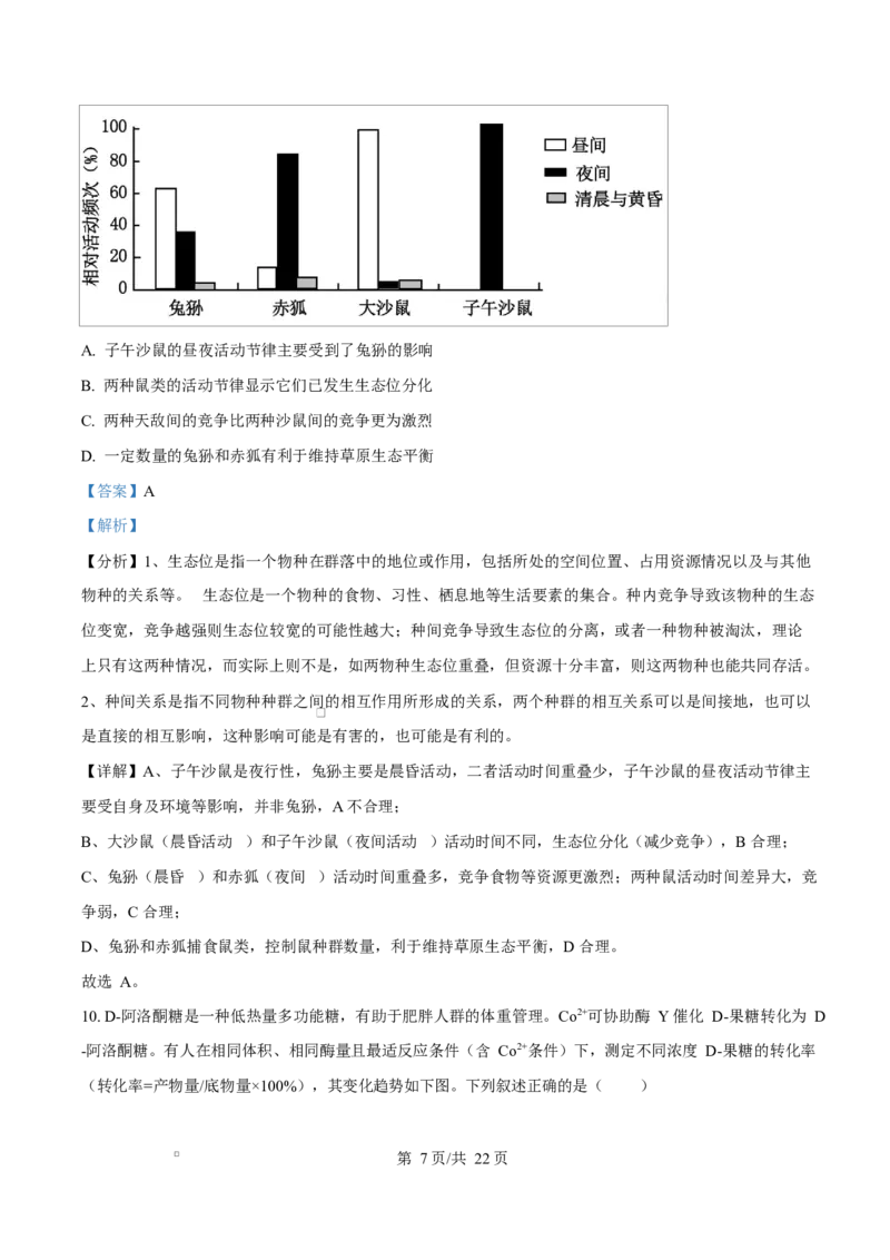 2025年高考生物试卷（四川卷）（解析卷）_四川历年高考真题2008-2025_Word版_2008-2025&middot;（四川）生物高考真题