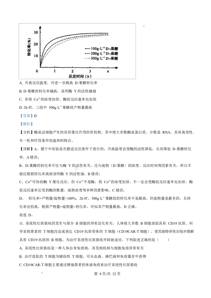 2025年高考生物试卷（四川卷）（解析卷）_四川历年高考真题2008-2025_Word版_2008-2025&middot;（四川）生物高考真题