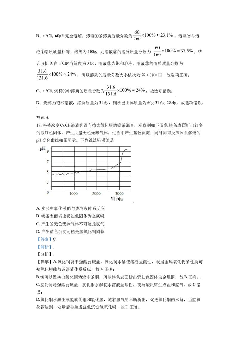 江苏省常州市2021年中考化学试题（解析版）_中考真题_5.化学中考真题2015-2024年_2021年中考化学真题（83份）_常州化学