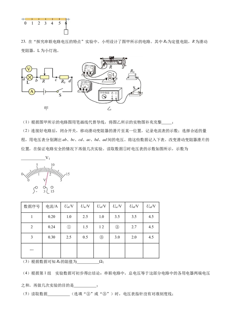 2024年河北省中考理综物理试题闲鱼号：非凡小翊（原卷版）_河北省历年中考真题_物理历年中考真题