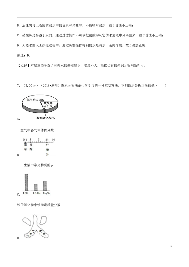 山东省滨州市2018年中考化学真题试题（含解析）_中考真题_5.化学中考真题2015-2024年_2018中考真题卷（277份）