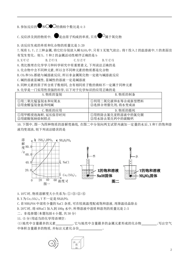 山东省菏泽市2018年中考化学真题试题（含答案）_中考真题_5.化学中考真题2015-2024年_2018中考真题卷（277份）