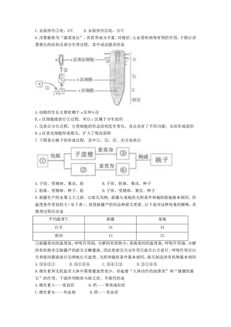 山东省临沂市2017年初中学业考试生物试题_8.生物中考真题2015-2024年_地区卷_山东省_临沂生物08-22_临沂生物
