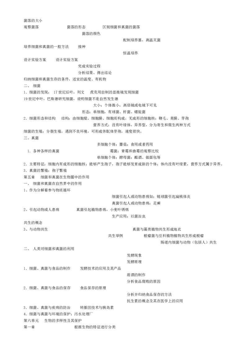 00初中生物知识点归纳汇总_河北省历年中考真题_生物历年中考真题