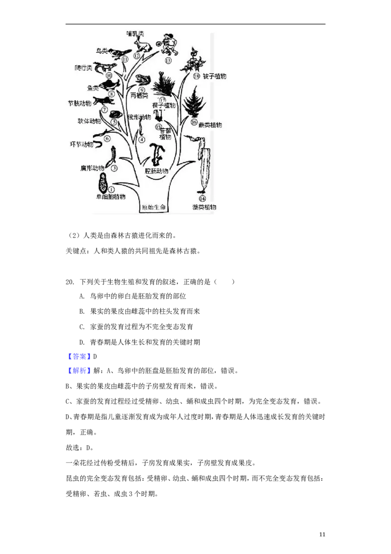 山东省德州市2018年中考生物真题试题（含解析）_8.生物中考真题2015-2024年_2018年全国中考生物141份
